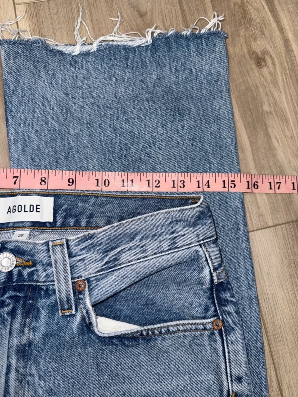 Agolde high waisted Leena baby flare boot cut jeans size 26 - Picture 8 of 10